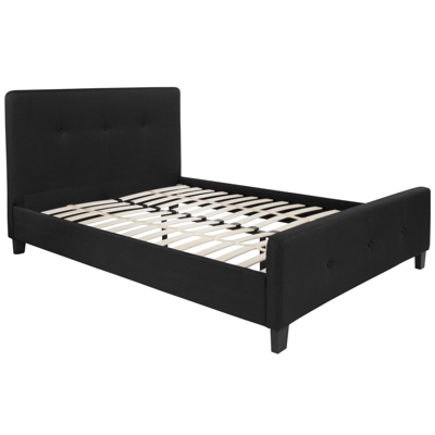 Flash Furniture Tribeca Full Size Tufted Upholstered Platform Bed In Black Fabric