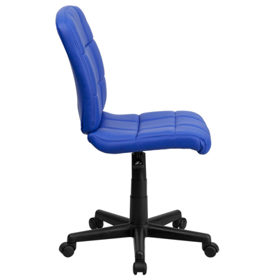 Flash Furniture Mid-back Blue Quilted Vinyl Swivel Task Chair