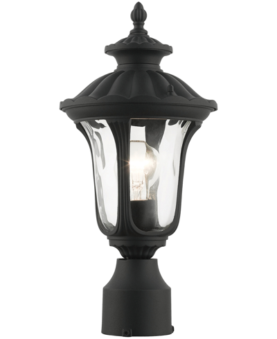 Livex Oxford 1 Light Outdoor Post Top Lantern In Textured Black