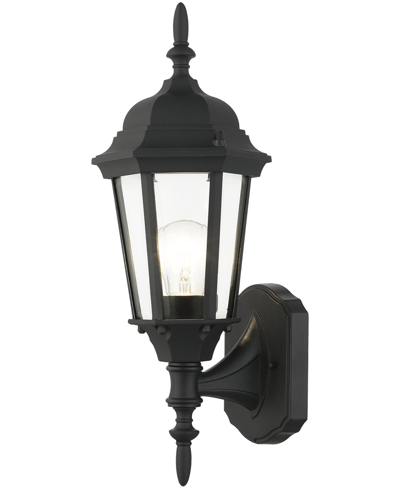 Livex Hamilton 1 Light Outdoor Wall Lantern In Textured Black