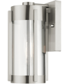 Livex Sheridan 1 Light Outdoor Wall Lantern In Brushed Nickel