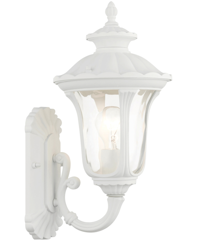 Livex Oxford 1 Light Outdoor Wall Lantern In Textured White