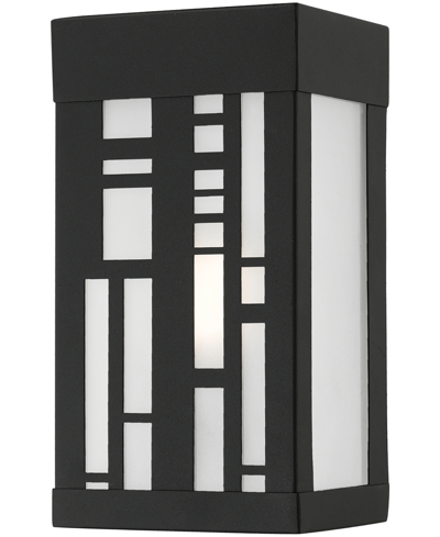 Livex Malmo 1 Light Outdoor Ada Small Sconce In Textured Black