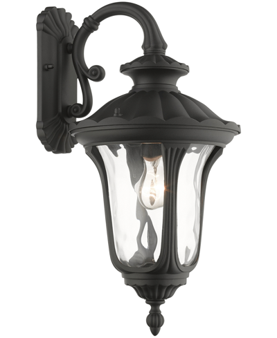 Livex Oxford 1 Light Outdoor Wall Lantern In Textured Black