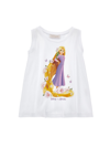 Monnalisa Graphic-print Rhinestone-embellished Top In White