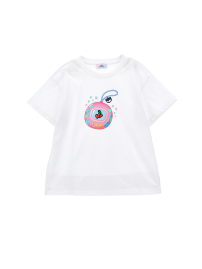 Chiara Ferragni Kids'   Cfcherryprint T-shirt In White