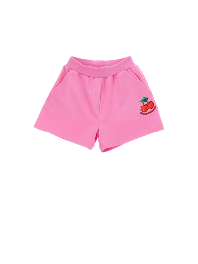 Chiara Ferragni Babies'   Cfcherryprint Shorts In Fuchsia Pink