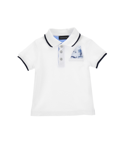 Monnalisa Kids'   Cotton Piqué Polo Shirt In White