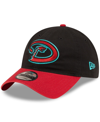 New Era Men's  Black, Red Arizona Diamondbacks Road Replica Core Classic 9twenty Adjustable Hat In Black,red