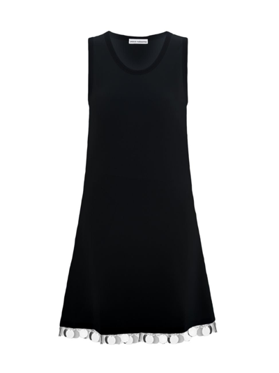 Rabanne Sequined-trim Mini Dress In Black