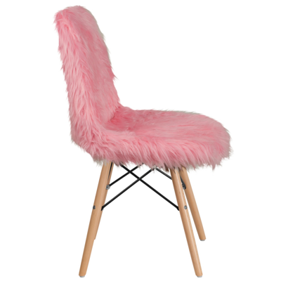 Flash Furniture Shaggy Dog Light Pink Accent Chair
