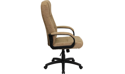 Flash Furniture High Back Beige Fabric Executive Swivel Chair With Arms