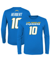 Outerstuff Big Boys And Girls Justin Herbert Powder Blue Los Angeles Chargers Mainliner Player Name And Number  In Powder Blue