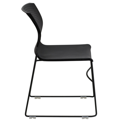Flash Furniture Hercules Series 661 Lb. Capacity Black Full Back Stack Chair With Black Frame