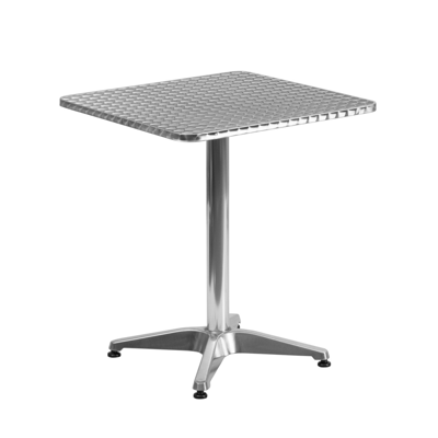Flash Furniture 23.5'' Square Aluminum Indoor-outdoor Table With Base In Gray
