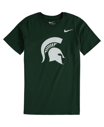 Nike Kids' Big Boys  Green Michigan State Spartans Cotton Logo T-shirt