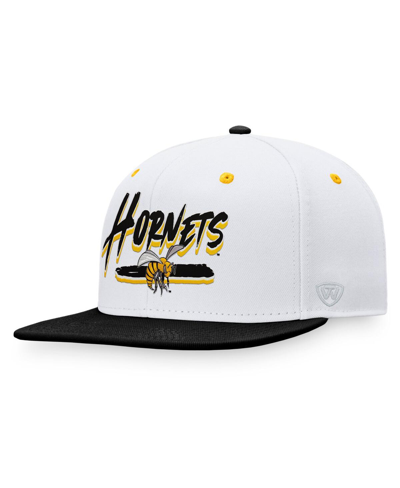 TOP OF THE WORLD MEN'S TOP OF THE WORLD WHITE, BLACK ALABAMA STATE HORNETS SEA SNAPBACK HAT