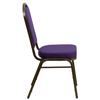 FLASH FURNITURE HERCULES SERIES CROWN BACK STACKING BANQUET CHAIR IN PURPLE FABRIC
