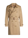 Burberry Men's Kensington Mid-length Trench Coat In Honey