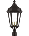 LIVEX MORGAN 3 LIGHT OUTDOOR POST TOP LANTERN