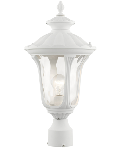 Livex Oxford 1 Light Outdoor Post Top Lantern In Textured White