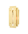 Livex Utrecht 1 Light Outdoor Wall Lantern In Satin Brass
