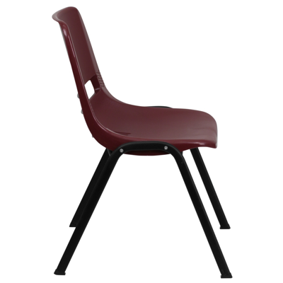 Flash Furniture Hercules Series 880 Lb. Capacity Burgundy Ergonomic Shell Stack Chair In Dark Red