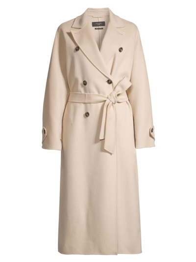 Weekend Max Mara Womens Sand Double-breasted Wool-blend Coat In Beige,neutro