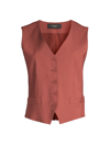 Weekend Max Mara Chimera Stretch Wool Vest In Rust