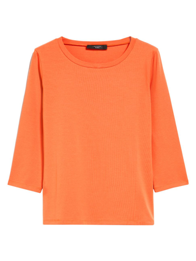 Weekend Max Mara Women's Multia Three-quarter-sleeve T-shirt In Orange