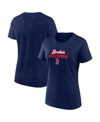 Fanatics Women's Navy Cal Bears True Classics Break It Down Tri-blend T-shirt In Navy