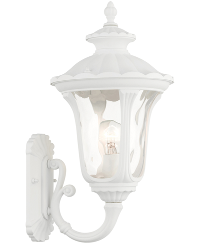 Livex Oxford 1 Light Outdoor Wall Lantern In Textured White