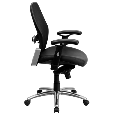 Flash Furniture Mid-back Black Super Mesh Executive Swivel Chair With Knee Tilt Control And Adjustable Arms