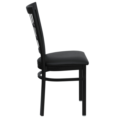 Flash Furniture Hercules Series Black Window Back Metal Restaurant Chair