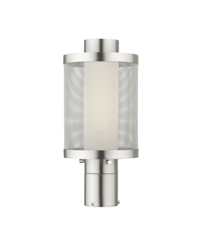 Livex Nottingham 1 Light Post Top Light In Brushed Nickel