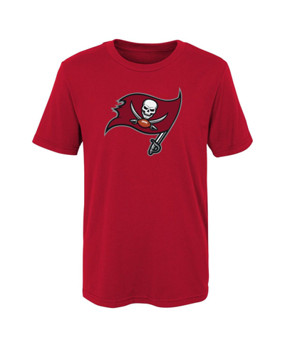 Outerstuff Kids' Little Boys And Girls Red Tampa Bay Buccaneers Primary Logo T-shirt