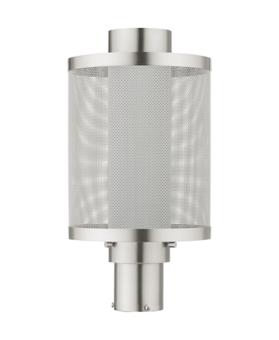 Livex Nottingham 1 Light Post Top Light In Brushed Nickel