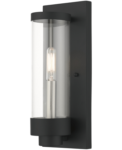 Livex Hillcrest 1 Light Outdoor Ada Wall Lantern In Textured Black