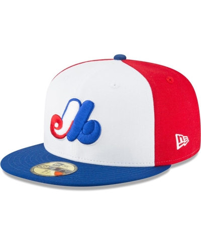 New Era Men's  White Montreal Expos Cooperstown Collection Wool 59fifty Fitted Hat