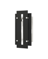 Livex Utrecht 1 Light Outdoor Wall Lantern In Black With Brushed