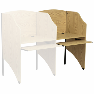 Flash Furniture Add-on Study Carrel In Oak Finish In Brown