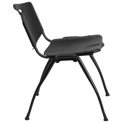 Flash Furniture Hercules Series 880 Lb. Capacity Black Plastic Stack Chair