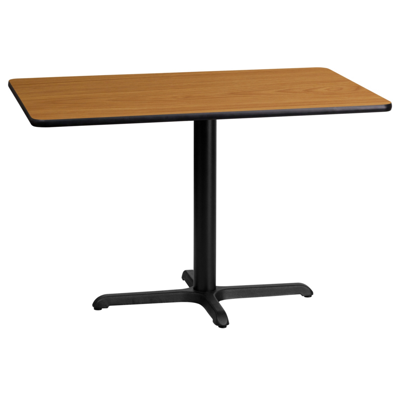 Flash Furniture 24'' X 42'' Rectangular Natural Laminate Table Top With 22'' X 30'' Table Height Base