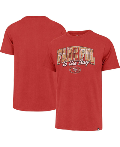 47 Brand Men's ' Scarlet Distressed San Francisco 49ers Regional Franklin T-shirt