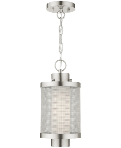 Livex Nottingham 1 Light Pendant In Brushed Nickel