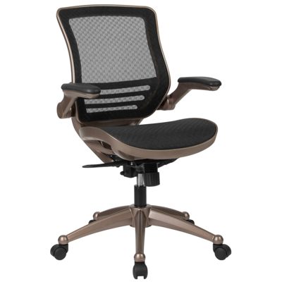 Flash Furniture Mid-back Transparent Black Mesh Executive Swivel Chair