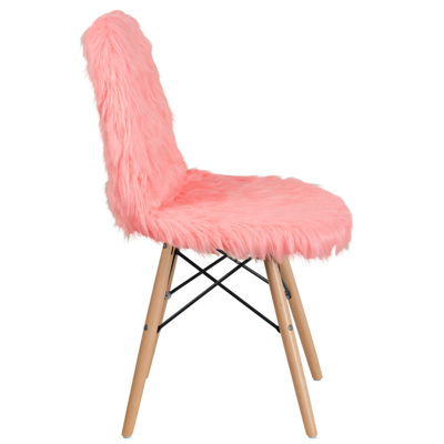Flash Furniture Shaggy Dog Hermosa Pink Accent Chair