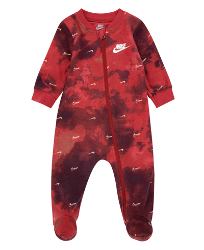 Nike Baby Boys And Girls Footed Coverall In Gym Red