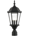 LIVEX HAMILTON 3 LIGHT OUTDOOR POST TOP LANTERN