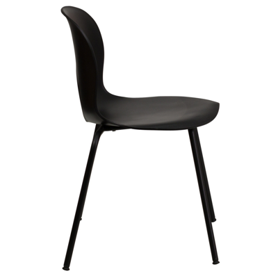 Flash Furniture Hercules Series 770 Lb. Capacity Designer Black Plastic Stack Chair With Black Frame